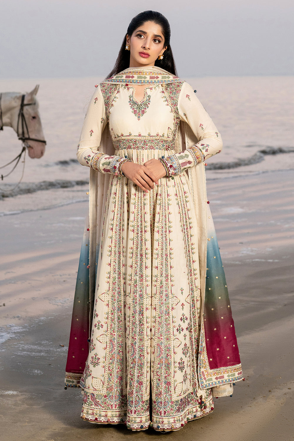 Jazmin | Shahkaar Luxury Eid Lawn SS26 | SL25-D9 - House Of Hania