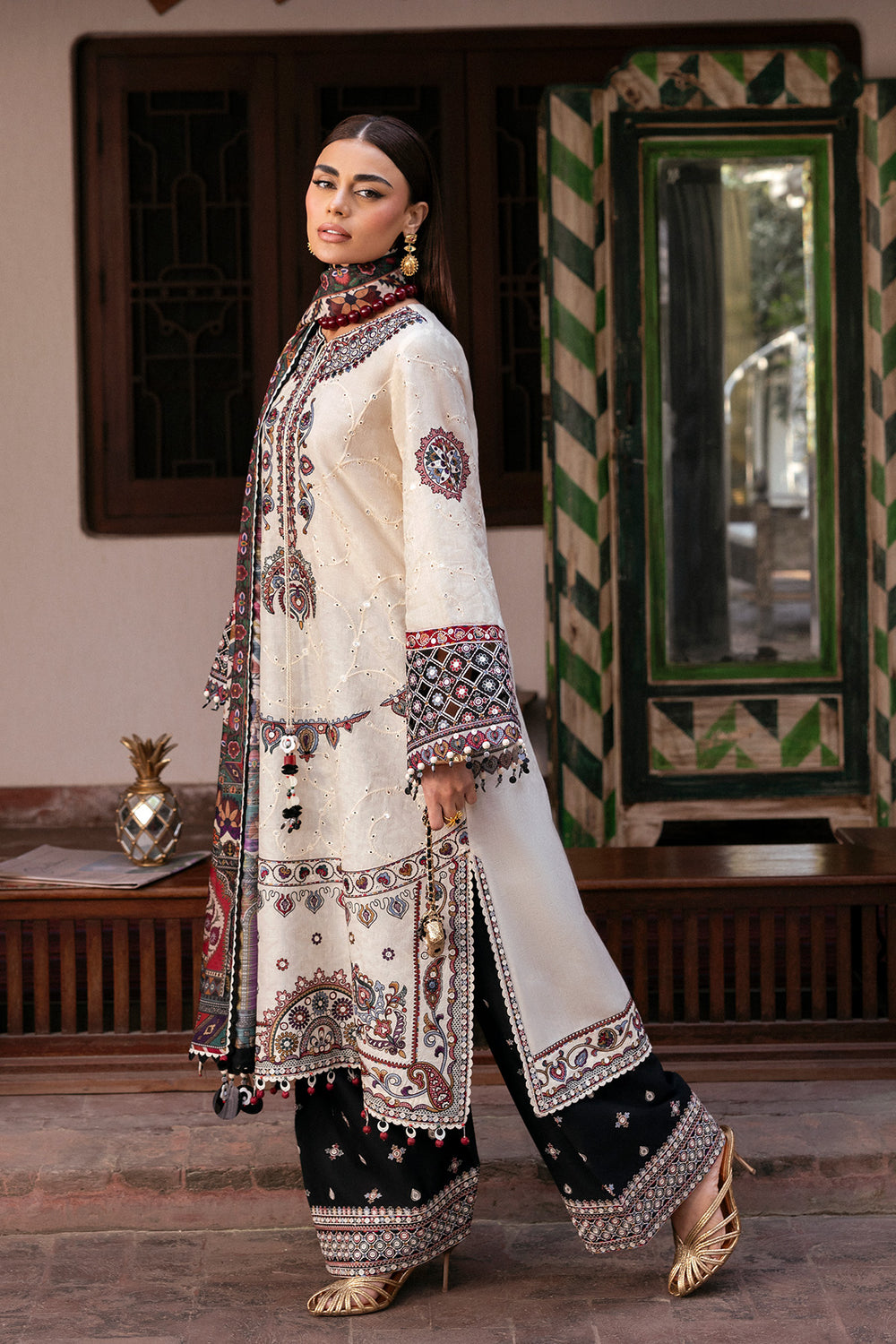 Jazmin | Shahkaar Luxury Eid Lawn SS26 | SL26-D02 - House Of Hania