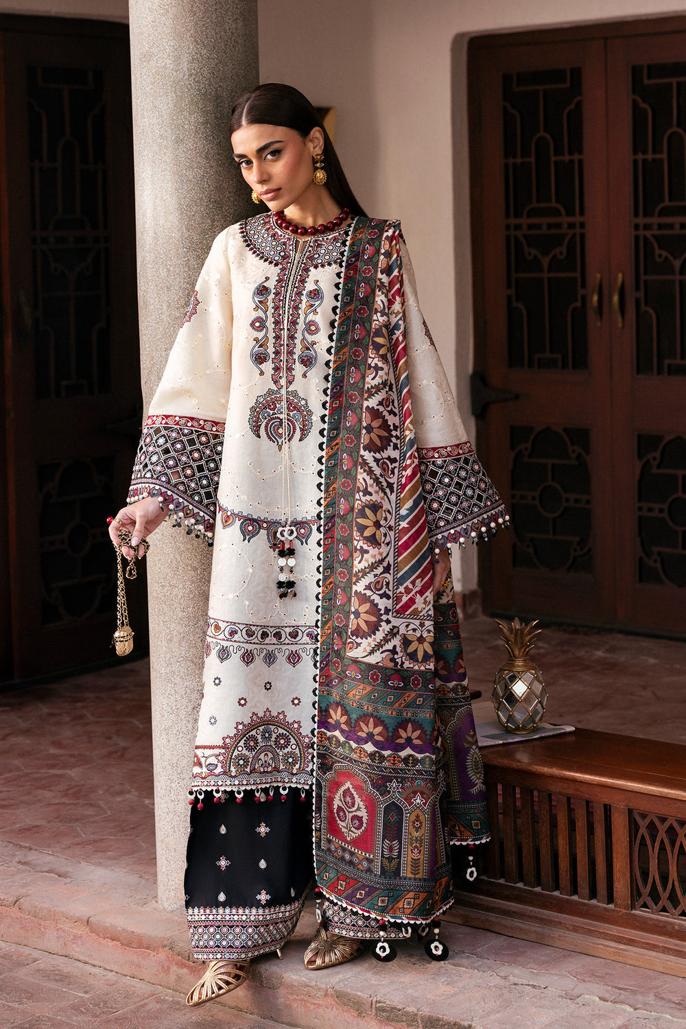 Jazmin | Shahkaar Luxury Eid Lawn SS26 | SL26-D02 - House Of Hania