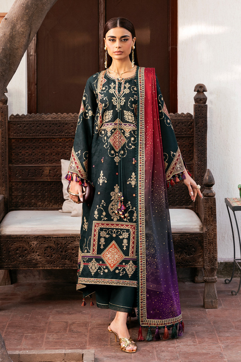 Jazmin | Shahkaar Luxury Eid Lawn SS26 | SL26-D03 - House Of Hania