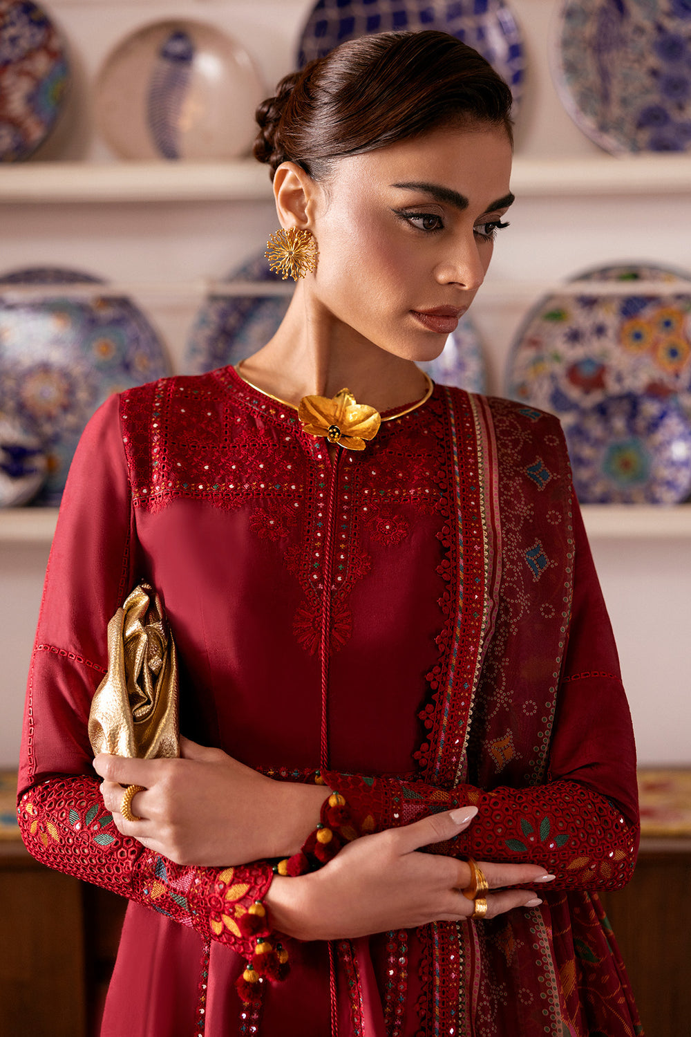Jazmin | Shahkaar Luxury Eid Lawn SS26 | SL26-D06 - House Of Hania