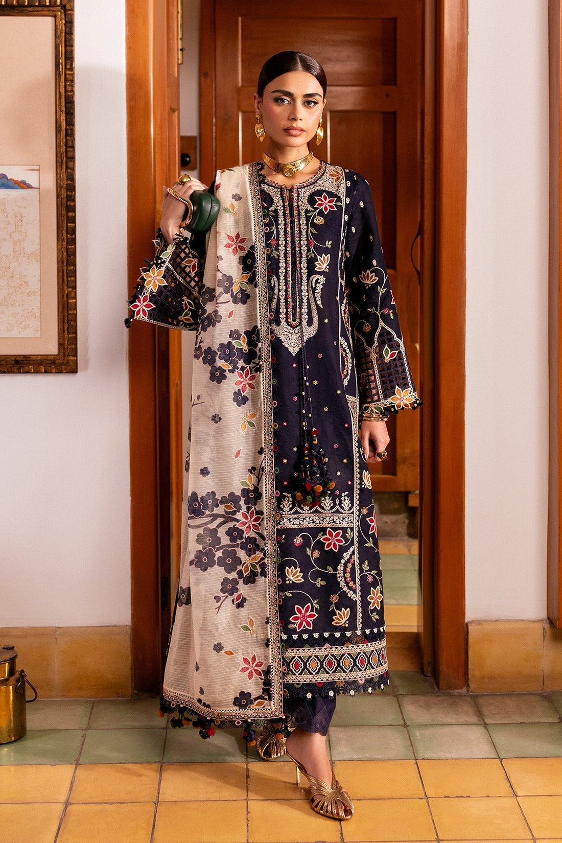 Jazmin | Shahkaar Luxury Eid Lawn SS26 | SL26-D07 - House Of Hania