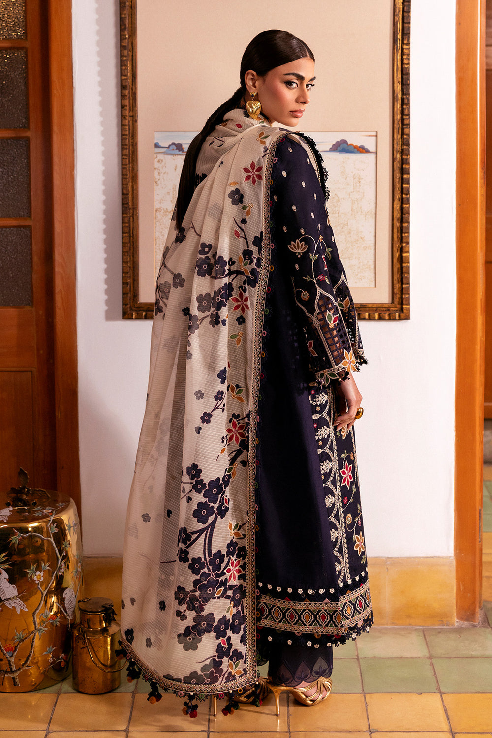 Jazmin | Shahkaar Luxury Eid Lawn SS26 | SL26-D07 - House Of Hania