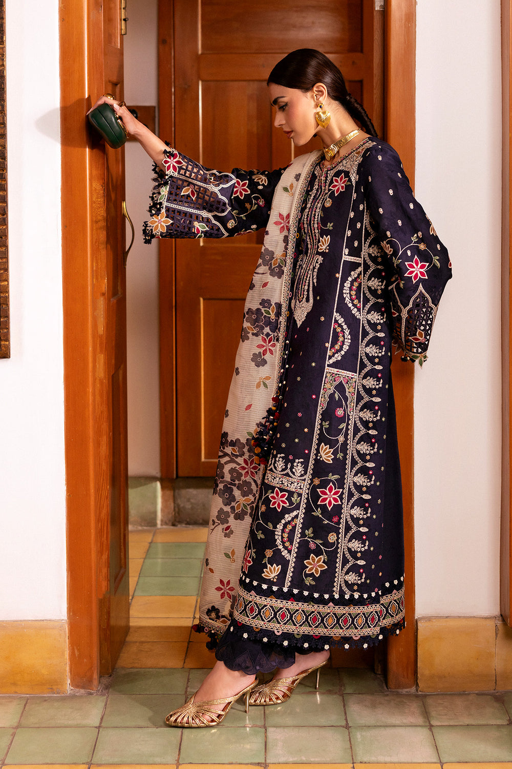 Jazmin | Shahkaar Luxury Eid Lawn SS26 | SL26-D07 - House Of Hania