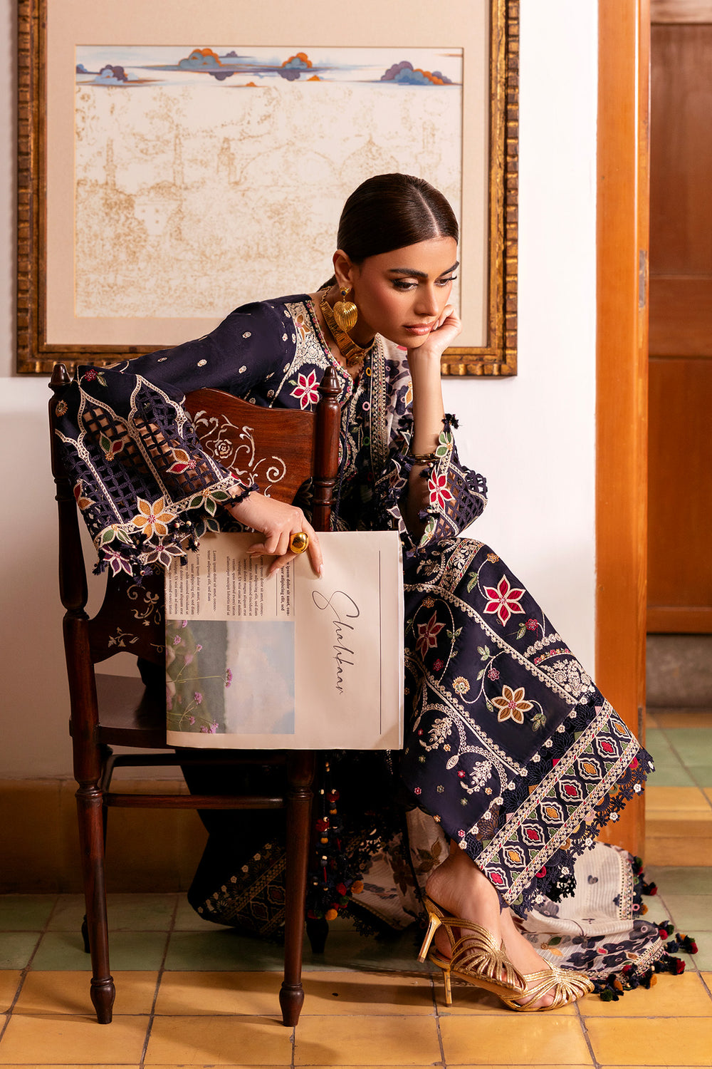 Jazmin | Shahkaar Luxury Eid Lawn SS26 | SL26-D07 - House Of Hania