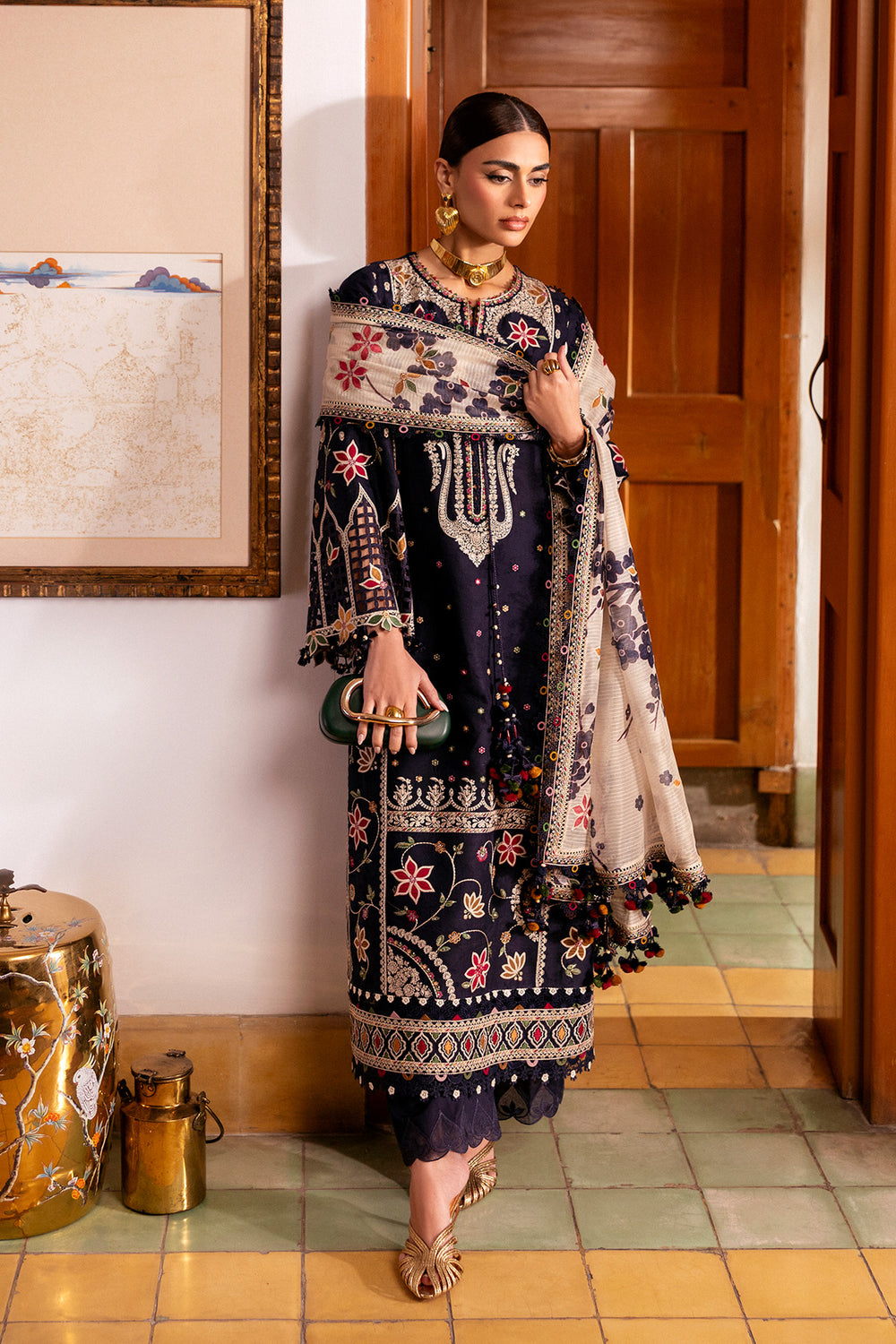 Jazmin | Shahkaar Luxury Eid Lawn SS26 | SL26-D07 - House Of Hania