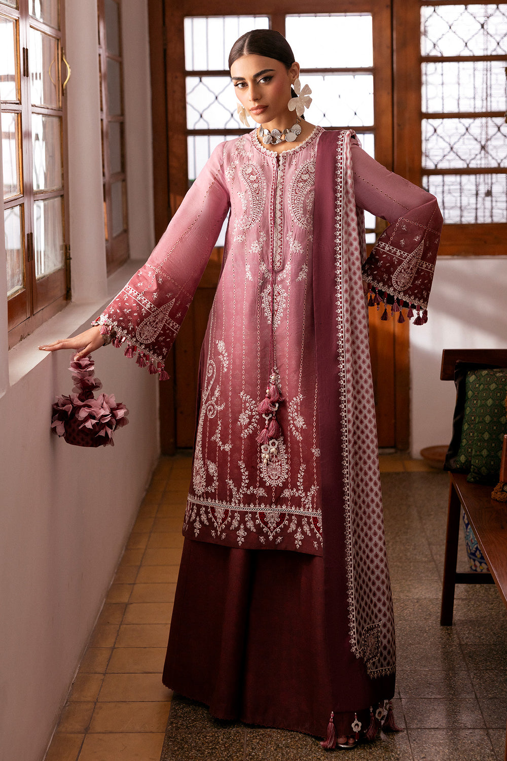 Jazmin | Shahkaar Luxury Eid Lawn SS26 | SL26-D08 - House Of Hania