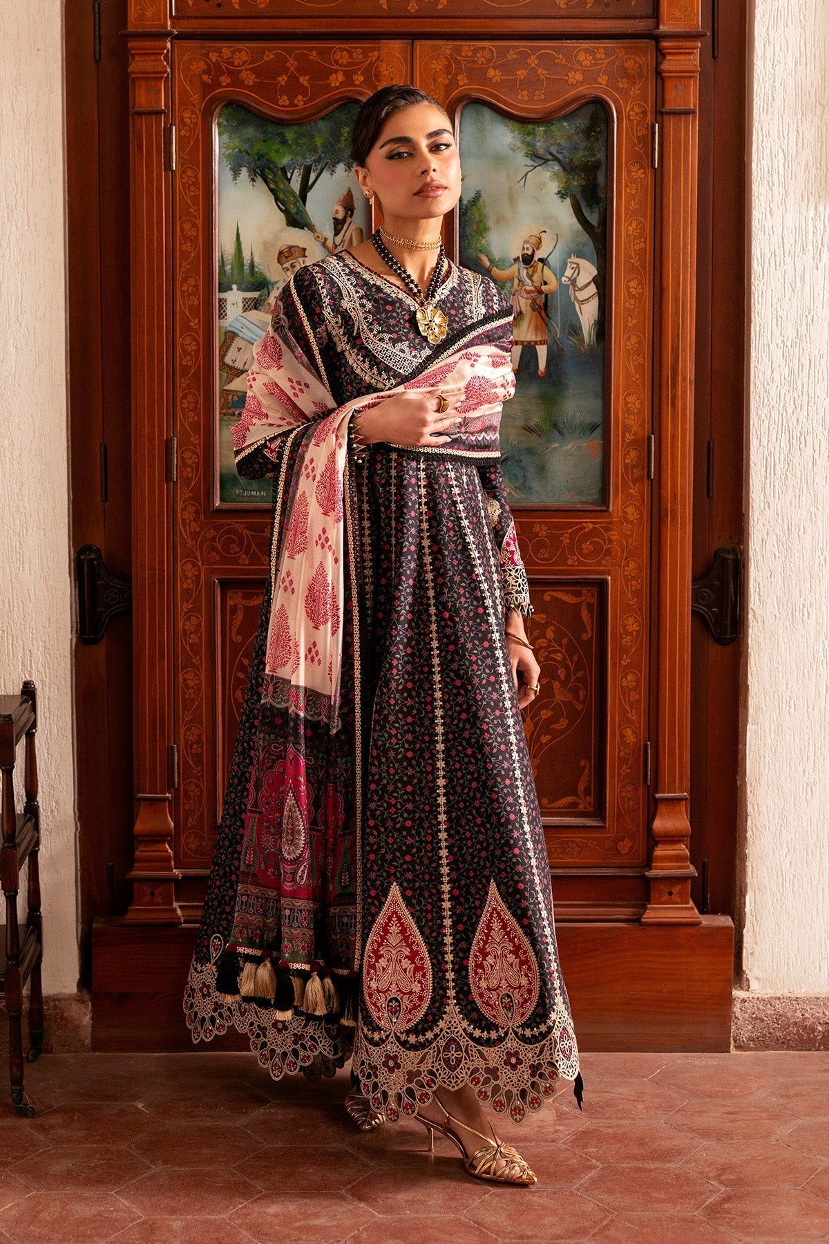 Jazmin | Shahkaar Luxury Eid Lawn SS26 | SL26-D09 - House Of Hania
