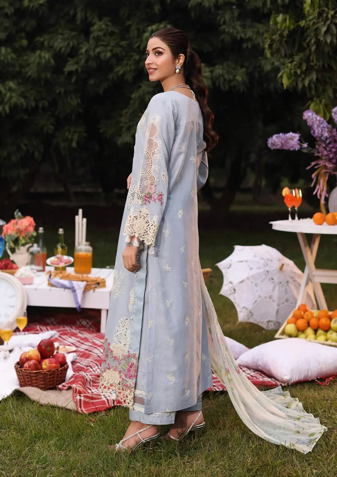 Kahf Premium | Festive Lawn 24 | KFL-08A FIRUZE - House Of Hania