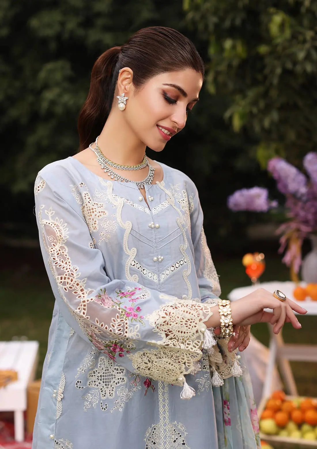 Kahf Premium | Festive Lawn 24 | KFL-08A FIRUZE - House Of Hania