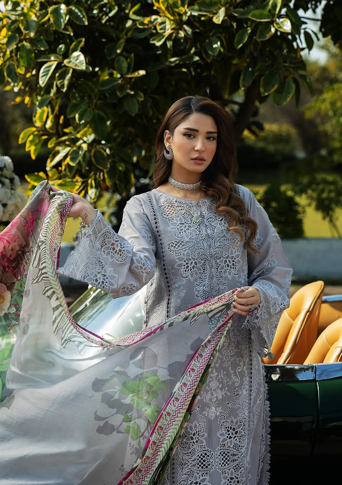 Kahf Premium | Luxury Lawn 25 | KLR-04 Lilia - House Of Hania