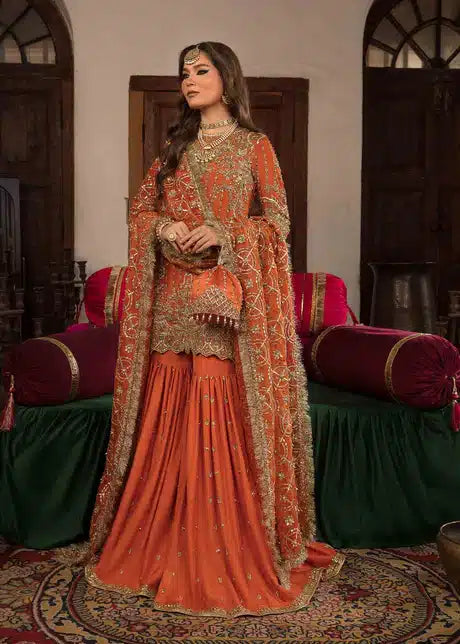 Kanwal Malik | Angana Luxury Formals 23 | Naranji - House Of Hania