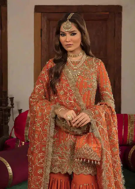 Kanwal Malik | Angana Luxury Formals 23 | Naranji - House Of Hania