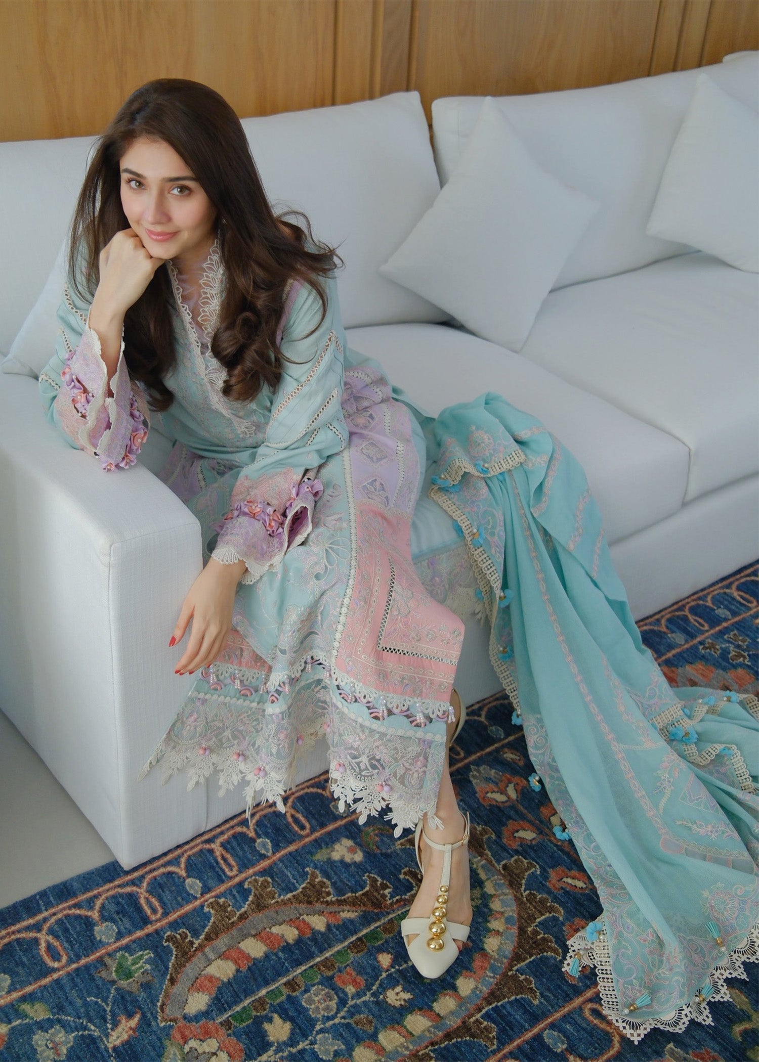 Kanwal Malik | Ariya Luxury Lawn'26 | Eliana - House Of Hania