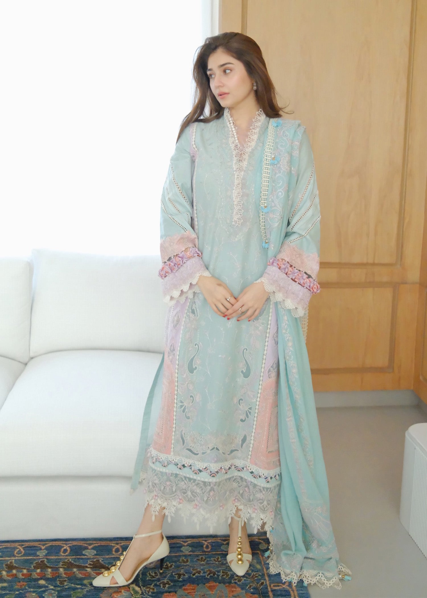Kanwal Malik | Ariya Luxury Lawn'26 | Eliana - House Of Hania