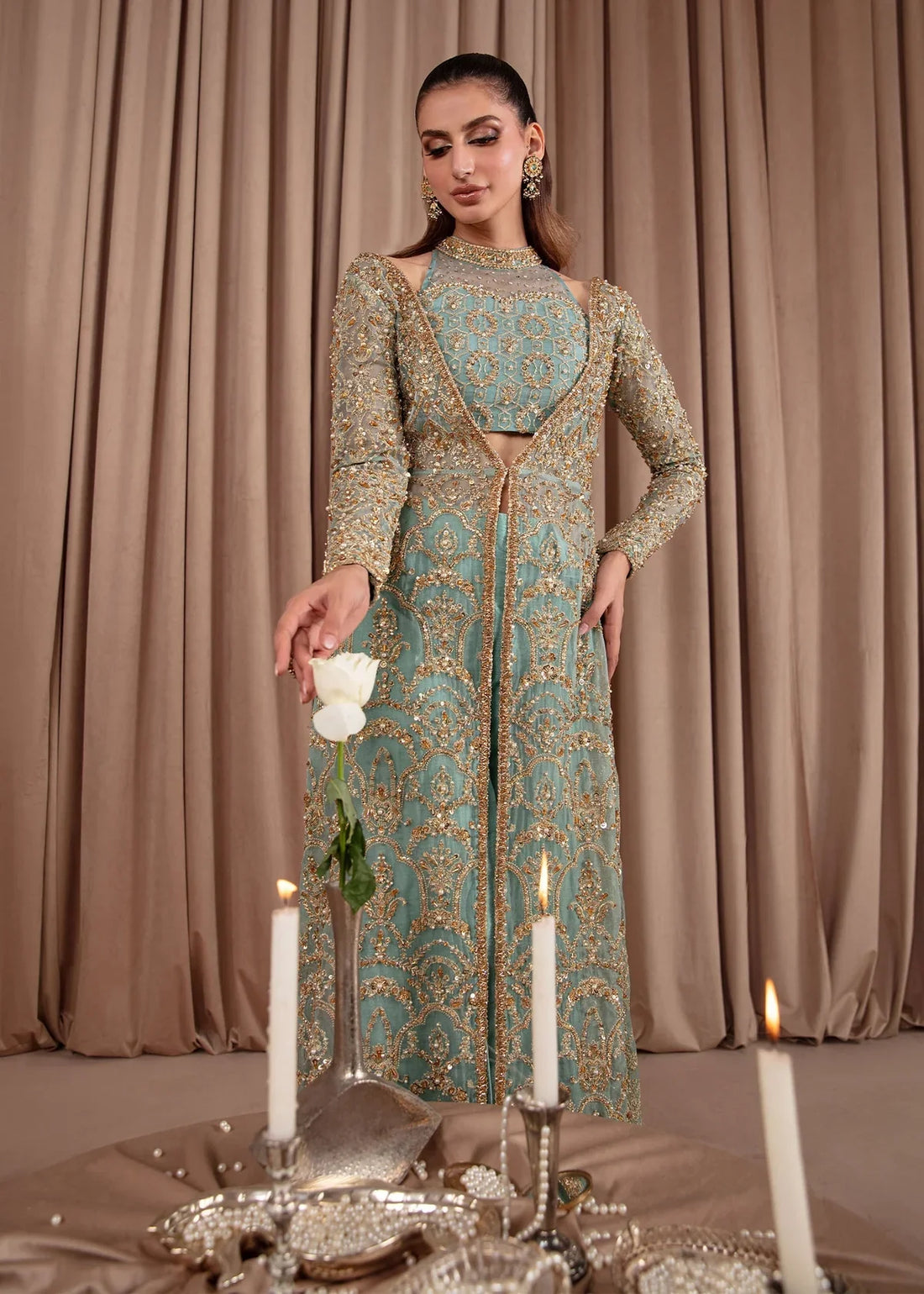 Kanwal Malik | Elara Collection 24 | Aquamarine - House Of Hania