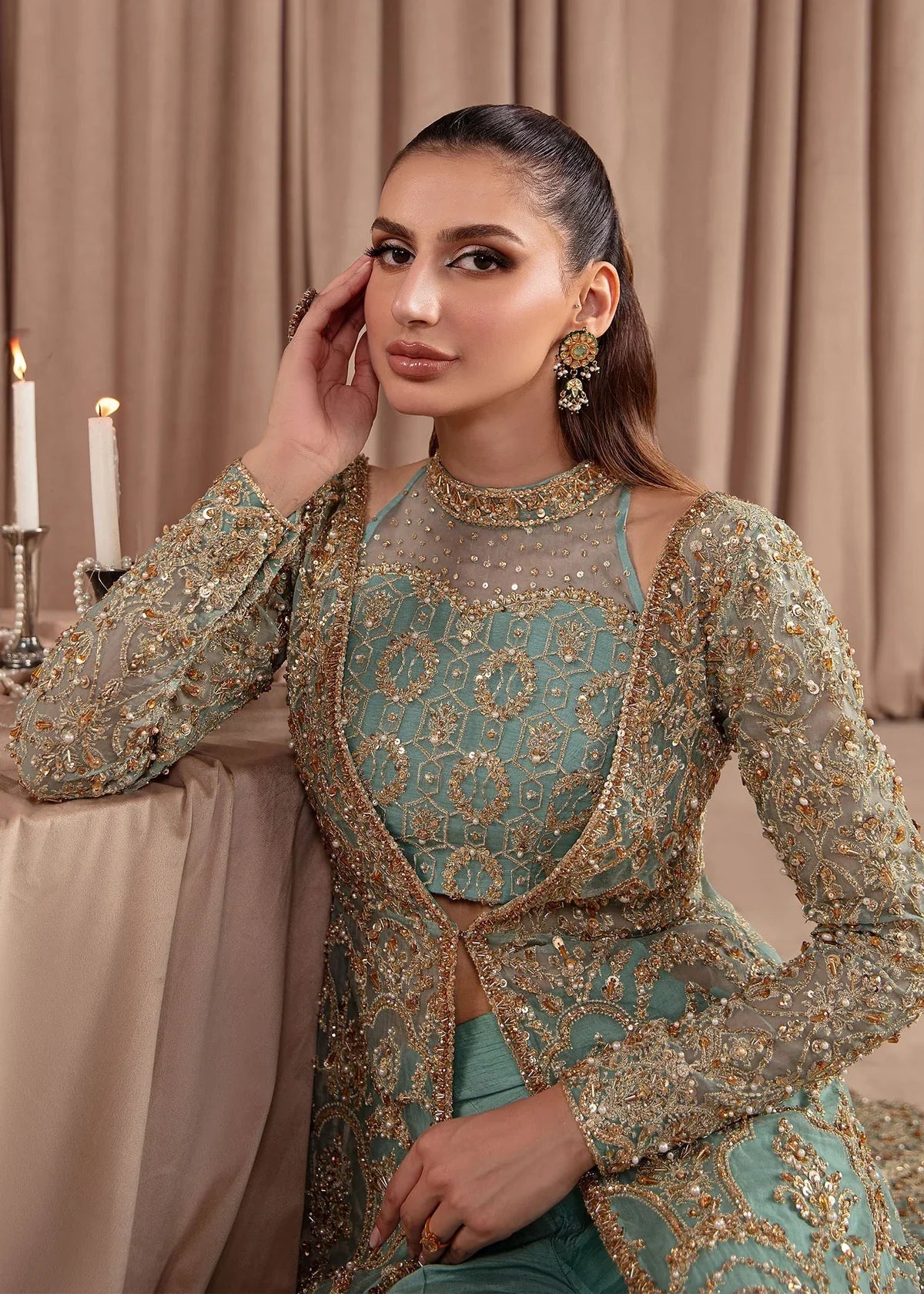 Kanwal Malik | Elara Collection 24 | Aquamarine - House Of Hania