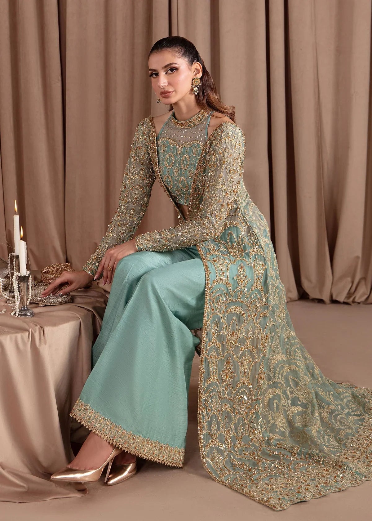Kanwal Malik | Elara Collection 24 | Aquamarine - House Of Hania