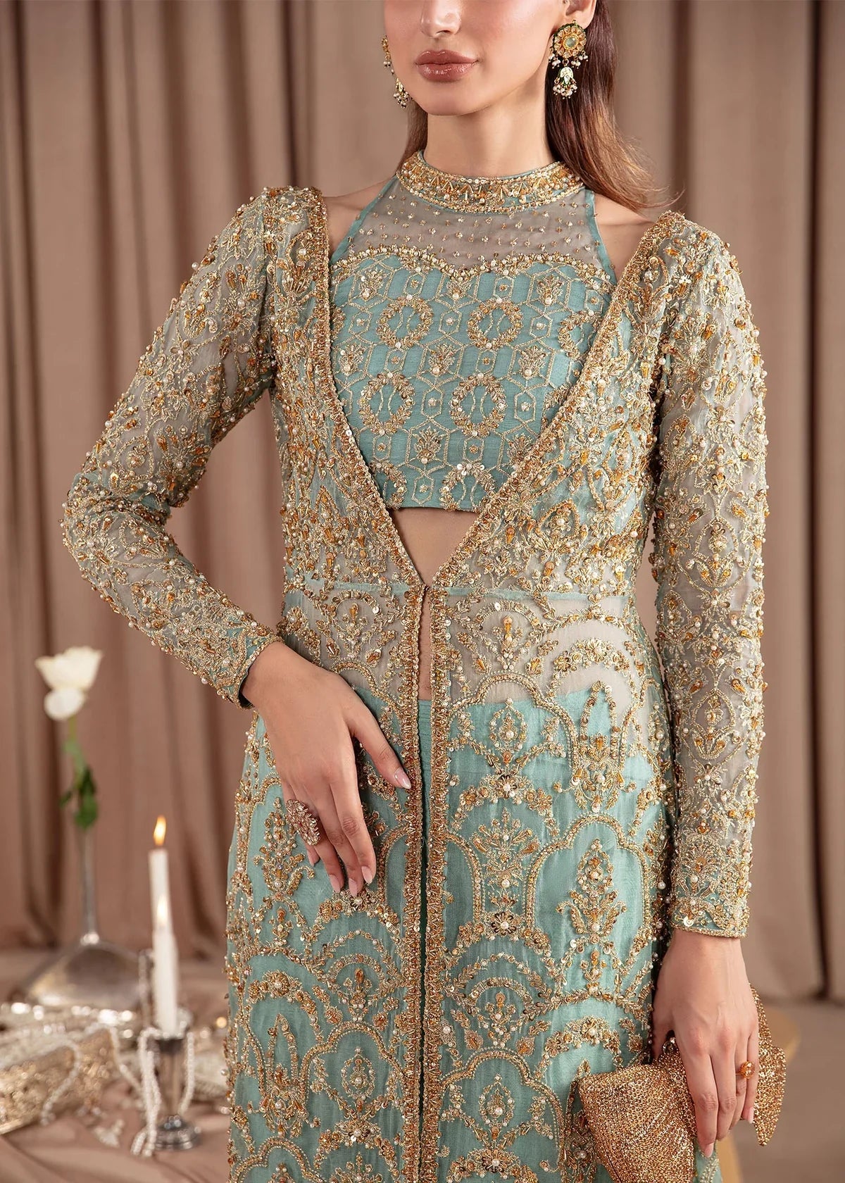 Kanwal Malik | Elara Collection 24 | Aquamarine - House Of Hania