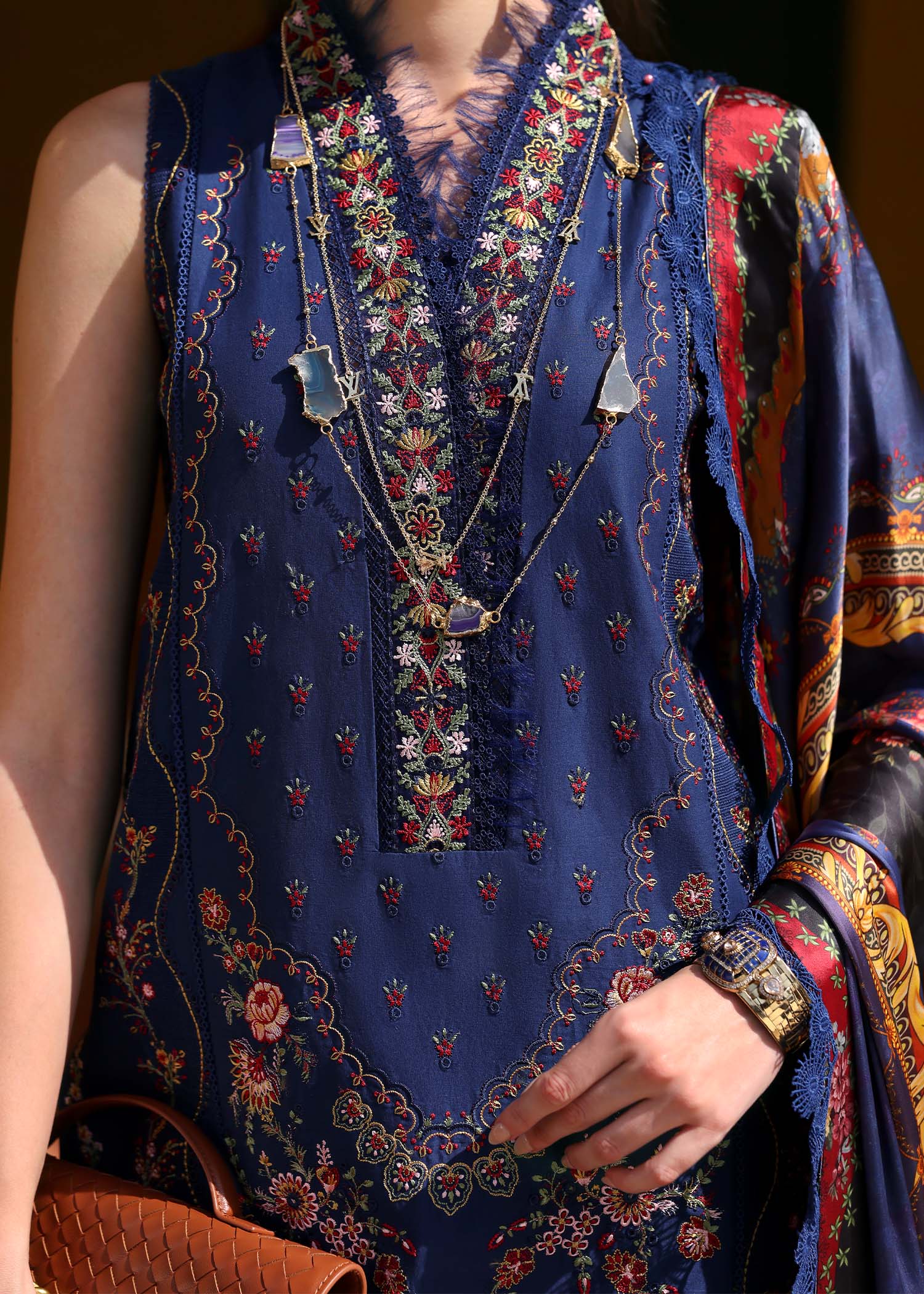 Kanwal Malik | Elysia Luxury Lawn 25 | Azure - House Of Hania