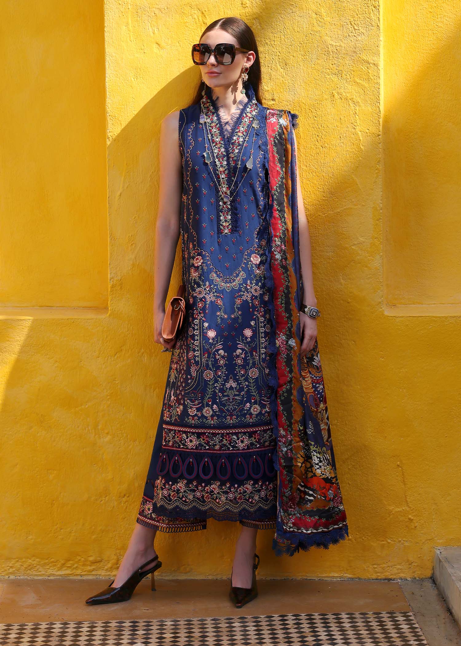 Kanwal Malik | Elysia Luxury Lawn 25 | Azure - House Of Hania