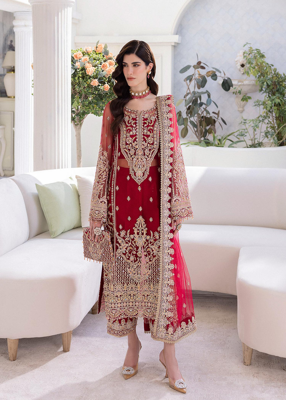 Kanwal Malik | Mirha Wedding Formals | Crimson - House Of Hania