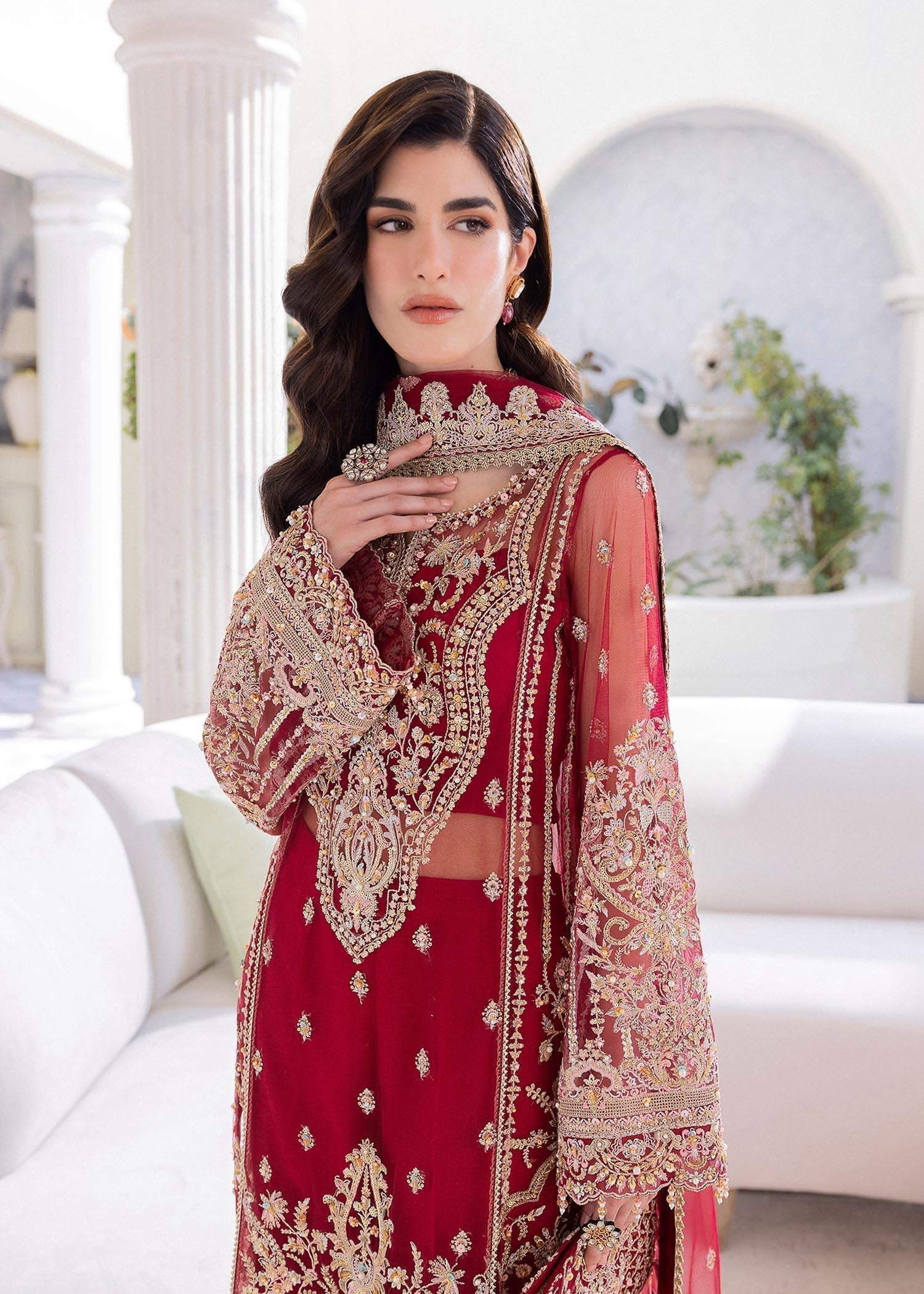 Kanwal Malik | Mirha Wedding Formals | Crimson - House Of Hania
