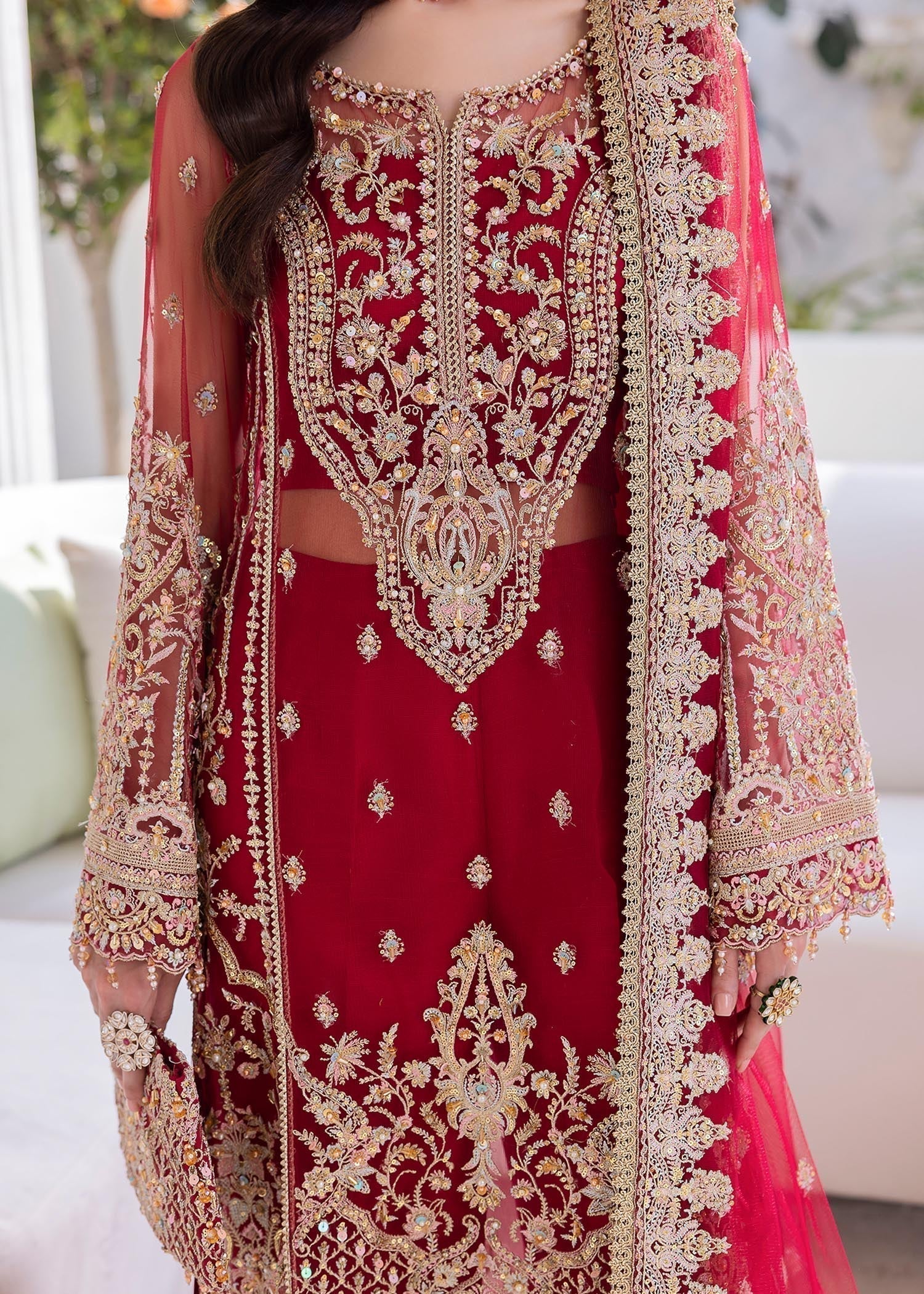 Kanwal Malik | Mirha Wedding Formals | Crimson - House Of Hania