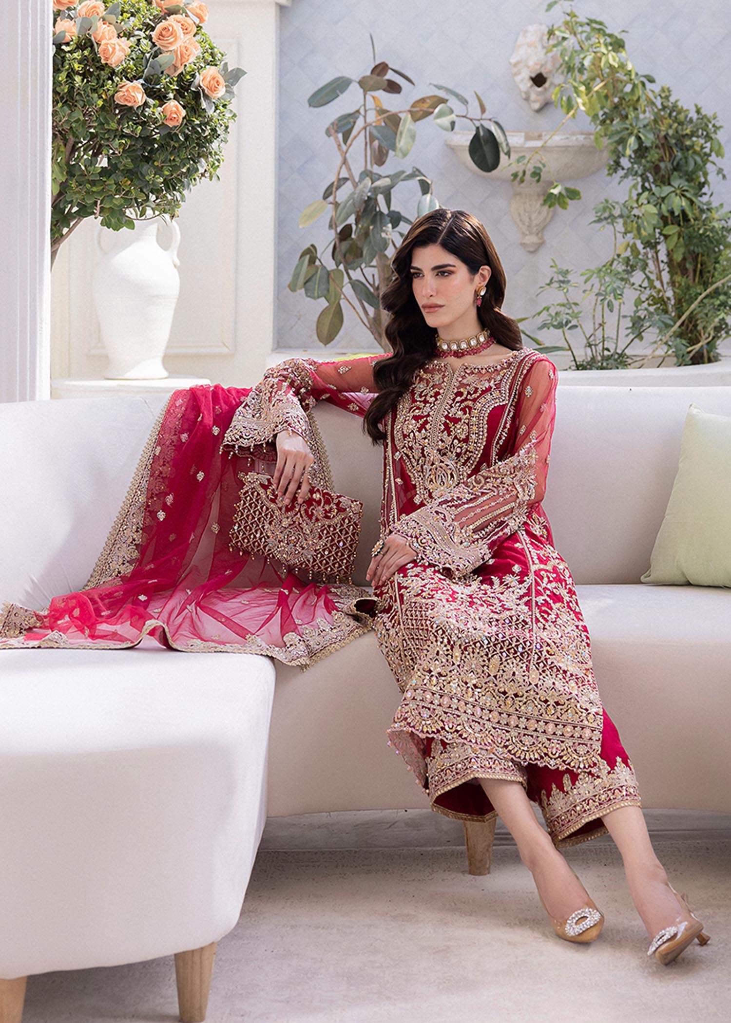 Kanwal Malik | Mirha Wedding Formals | Crimson - House Of Hania