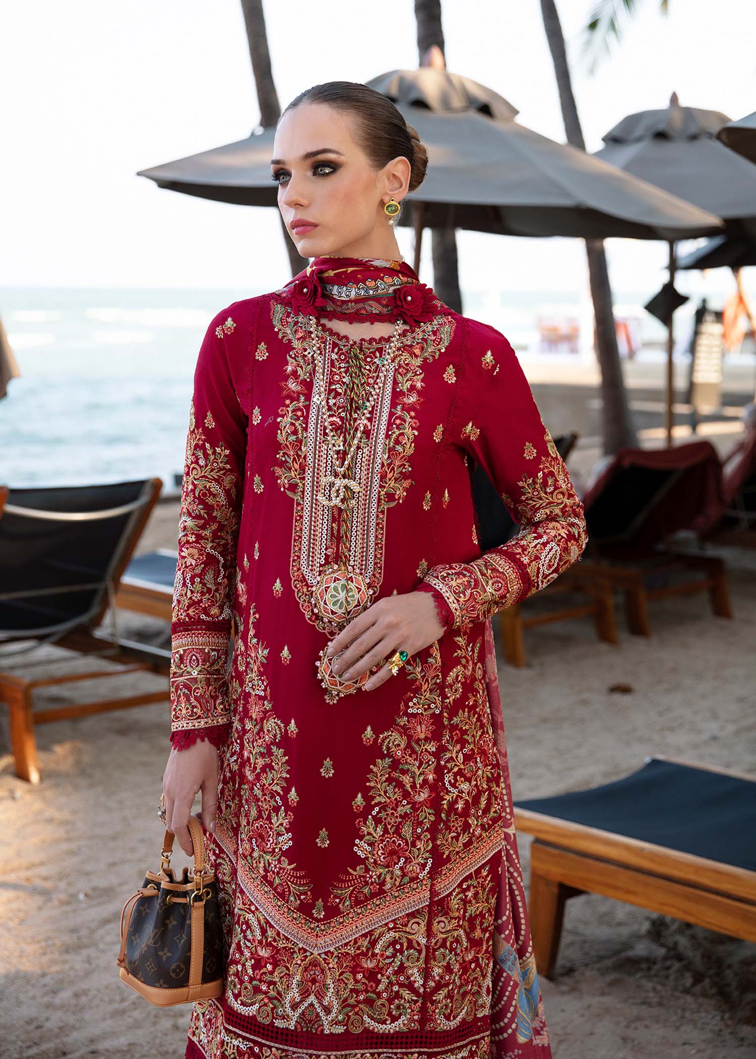 Kanwal Malik | Sareen Luxury Lawn 24 | Rose - House Of Hania