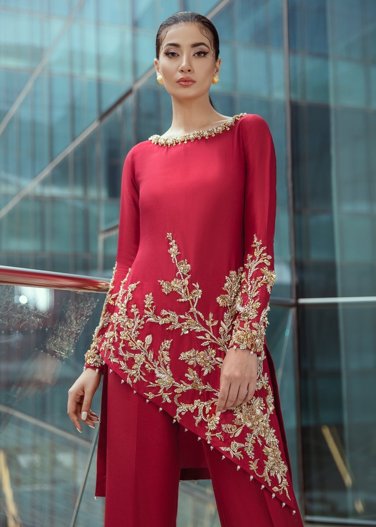 Kanwal Malik | Tesoro Collection | Red Rouge - House Of Hania