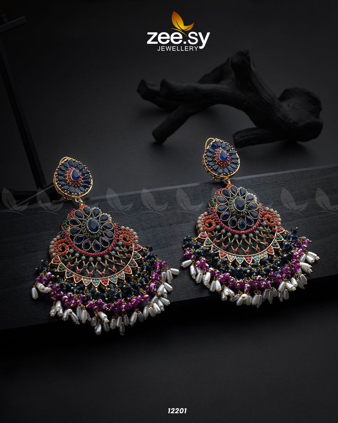 Lahza Naurattan Earrings - House Of Hania