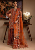 Lamhay by Maria Osama Khan Embroidered Organza 3Pc Suit - Gulnaar - House Of Hania
