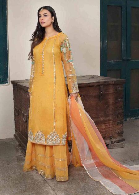 Lotus Outfit - Saffron - House Of Hania