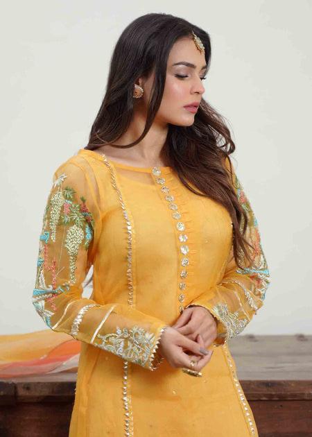 Lotus Outfit - Saffron - House Of Hania