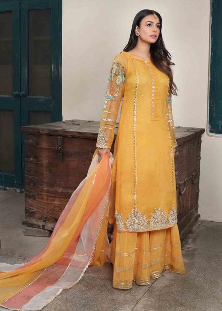 Lotus Outfit - Saffron - House Of Hania