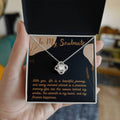 Love Knot Necklace for Valentines , Birthdays and Weddings with Beautiful Custom Message - House Of Hania