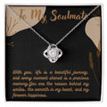 Love Knot Necklace for Valentines , Birthdays and Weddings with Beautiful Custom Message - House Of Hania