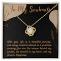 Love Knot Necklace for Valentines , Birthdays and Weddings with Beautiful Custom Message - House Of Hania