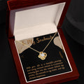 Love Knot Necklace for Valentines , Birthdays and Weddings with Beautiful Custom Message - House Of Hania