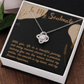 Love Knot Necklace for Valentines , Birthdays and Weddings with Beautiful Custom Message - House Of Hania