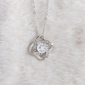 Love Knot Necklace for Valentines , Birthdays and Weddings with Beautiful Custom Message - House Of Hania