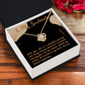 Love Knot Necklace for Valentines , Birthdays and Weddings with Beautiful Custom Message - House Of Hania