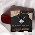 Love Knot Necklace for Valentines , Birthdays and Weddings with Beautiful Custom Message - House Of Hania