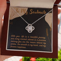 Love Knot Necklace for Valentines , Birthdays and Weddings with Beautiful Custom Message - House Of Hania