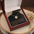 Love Knot Necklace for Valentines , Birthdays and Weddings with Beautiful Custom Message - House Of Hania