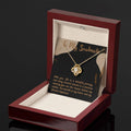 Love Knot Necklace for Valentines , Birthdays and Weddings with Beautiful Custom Message - House Of Hania