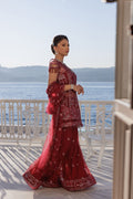 Lumiere By Saira Rizwan Embroidered Net 3Pc Suit SR-06 - House Of Hania