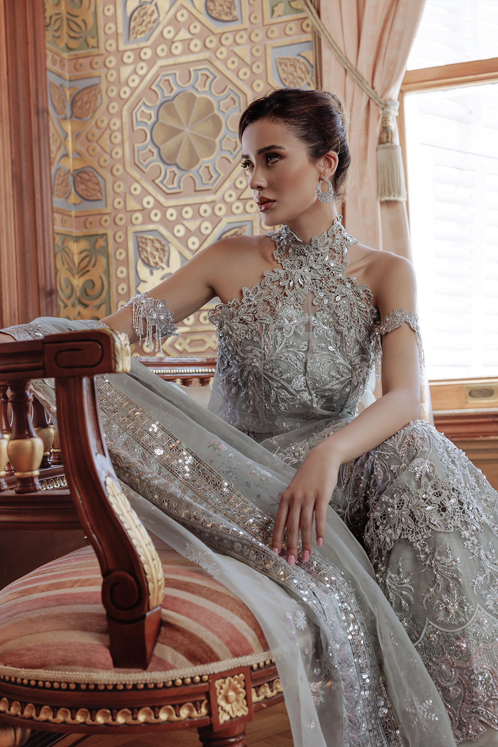 Lumiere By Saira Rizwan Embroidered Organza 3Pc Suit SR-03 - House Of Hania