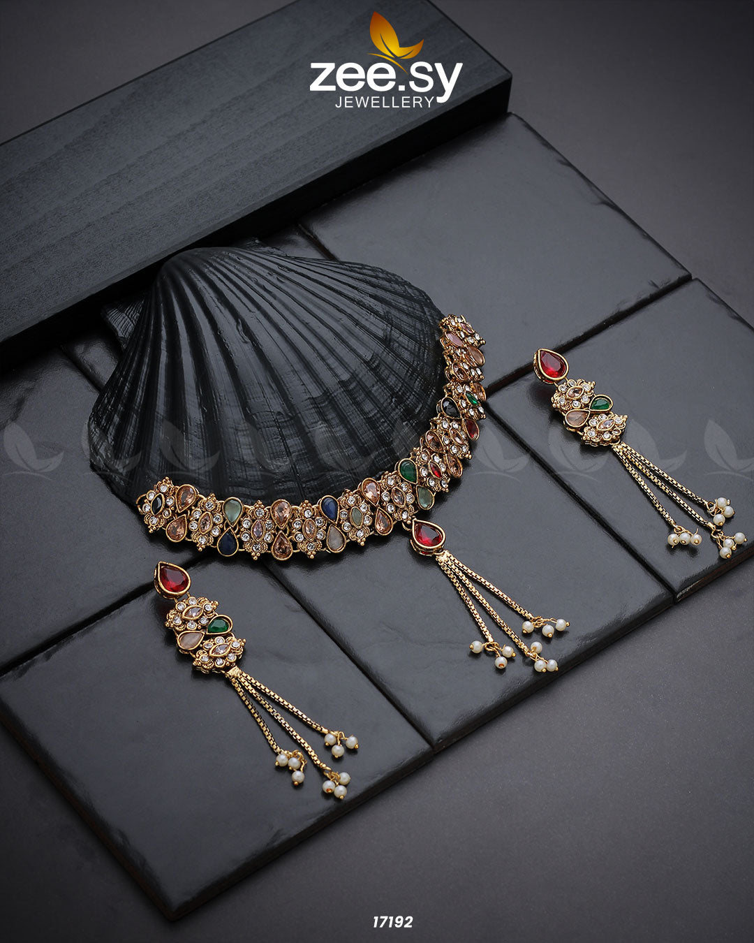 Lustrous Gemstones Necklace - House Of Hania